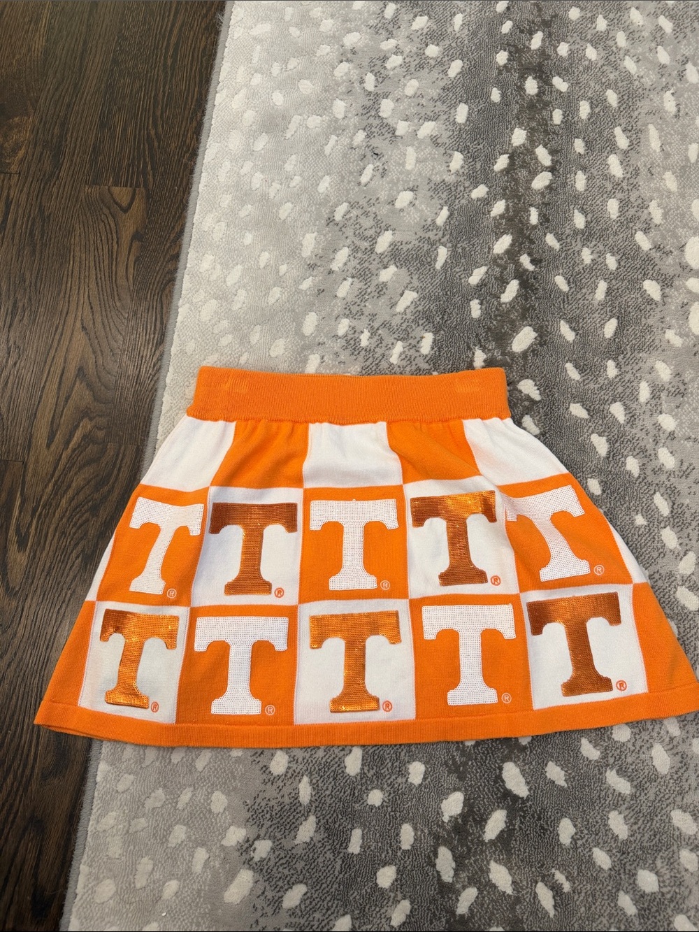 TENNESSEE Orange and White Patterned Women's Skirt